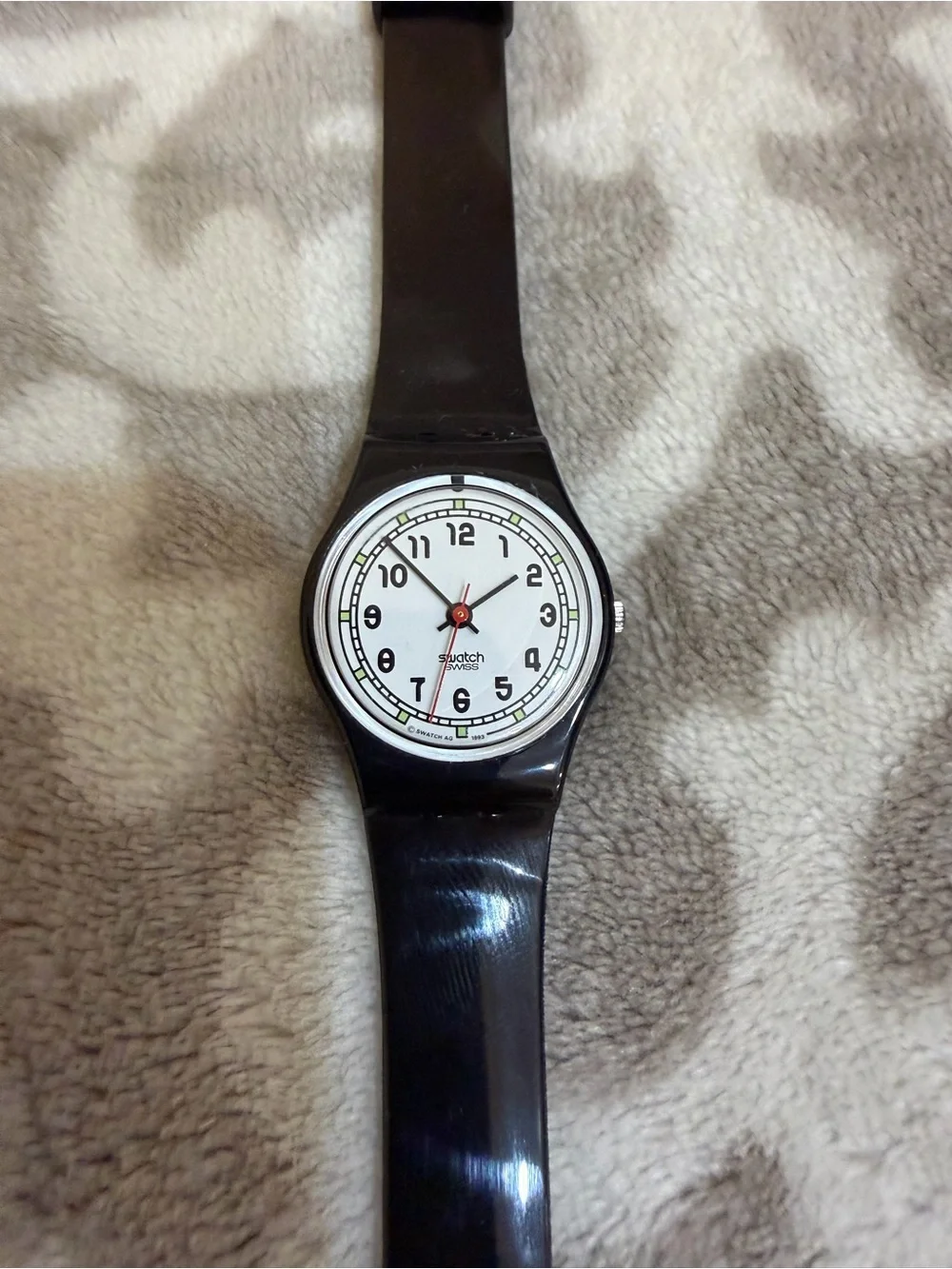 Vintage 1994 Swatch Impair LB135 Ladies Watch Black White Dial Full Set Case Man